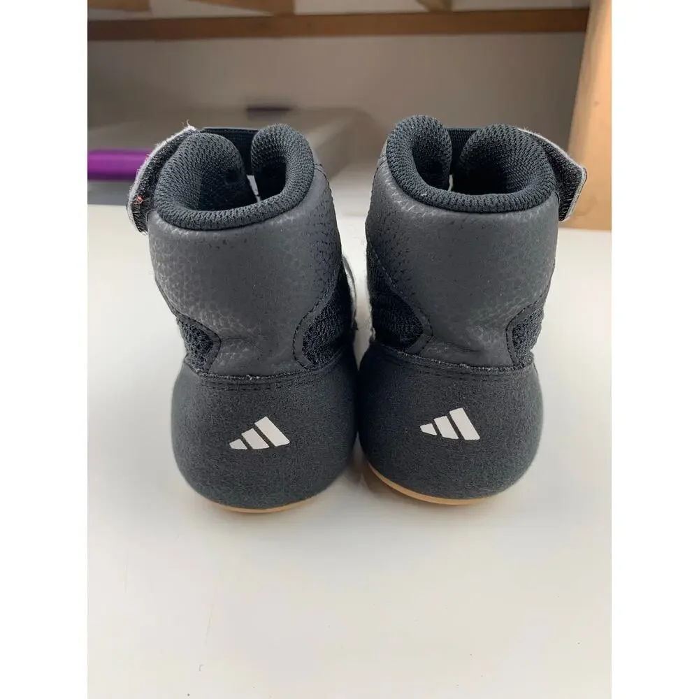 Adidas Youth HVC 2 Wrestling Shoes Black Lace Up Strap AQ3327 Boys Kids 1
